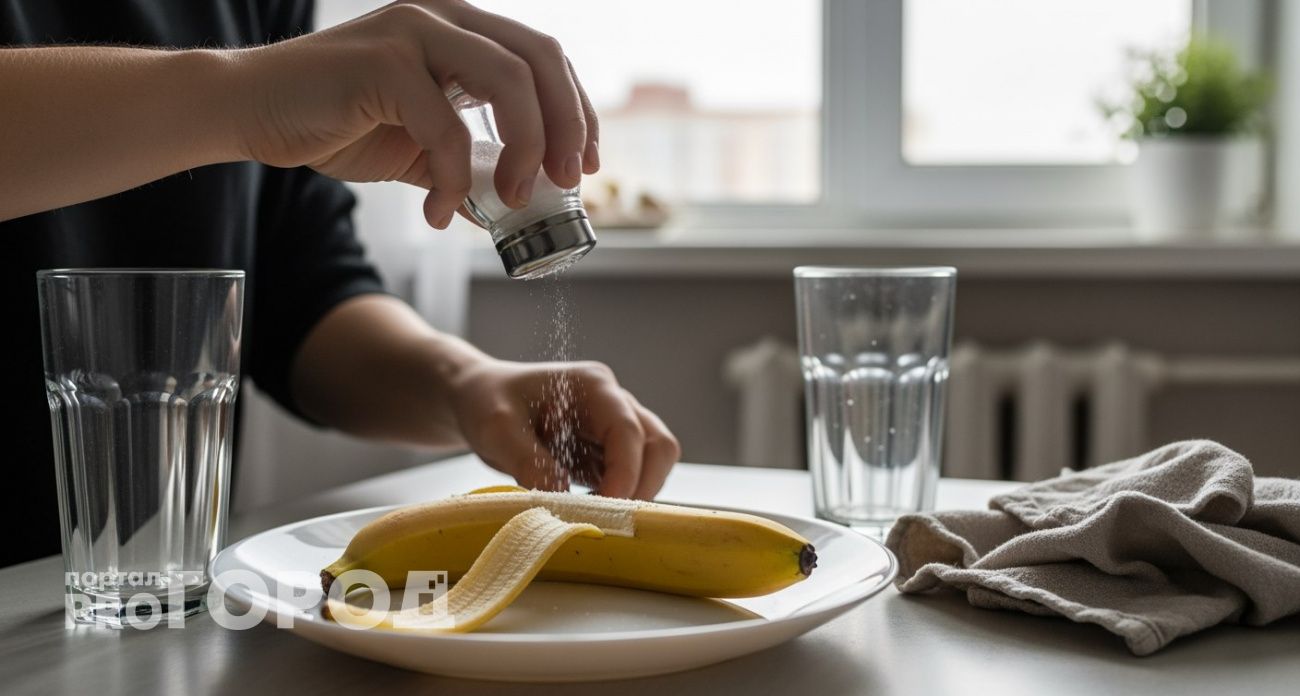 Посыпаю банановую кожуру солью перед Новым годом и не нарадуюсь: незаменимая помощь в хозяйстве