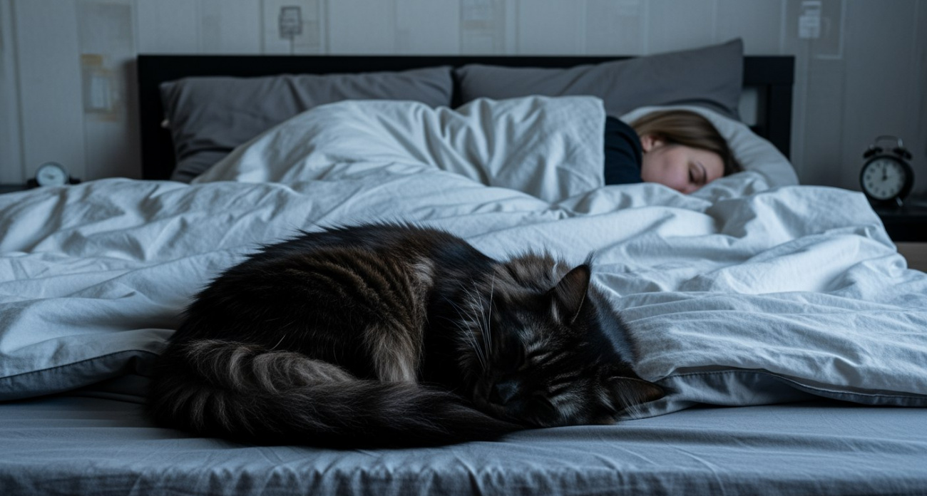 Почему все кошки любят спать в ногах – запомните раз и навсегда