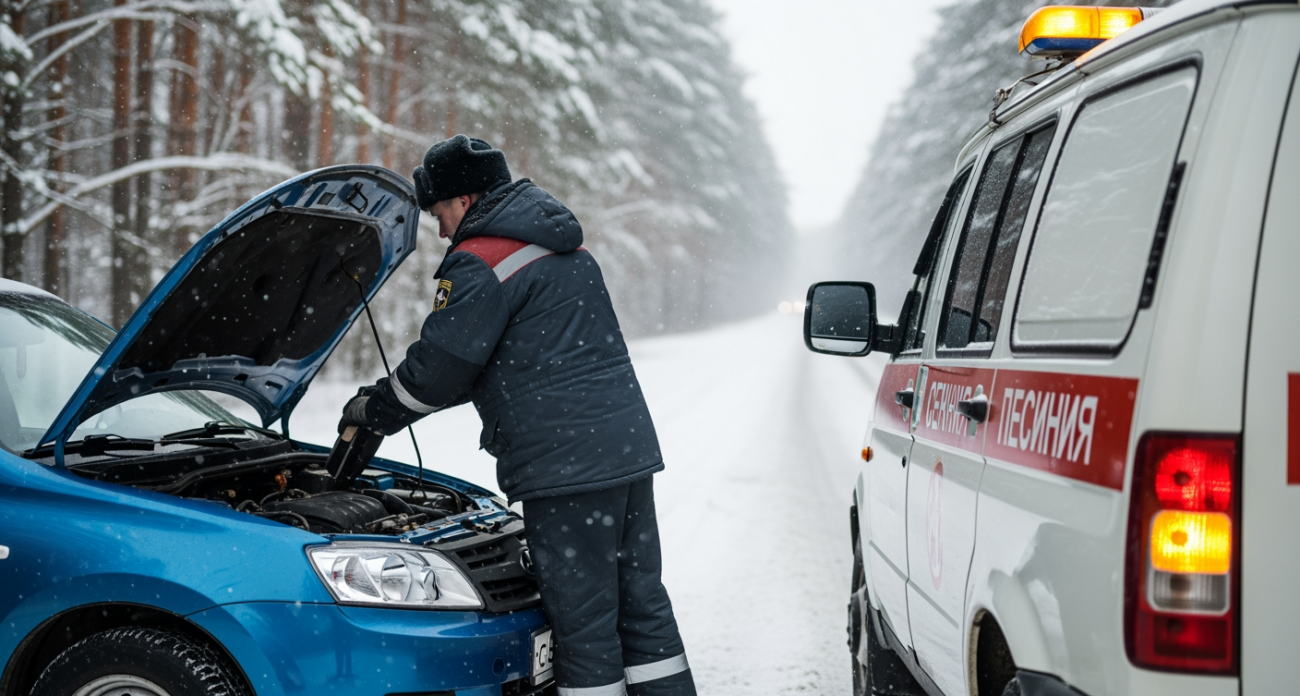Военная хитрость для оживления двигателя с разряженным аккумулятором - работает везде, даже в безлюдной глуши