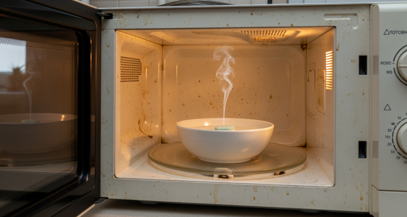 Грязная микроволновка превратилась в новенькую за считанные минуты благодаря копеечному средству из аптеки