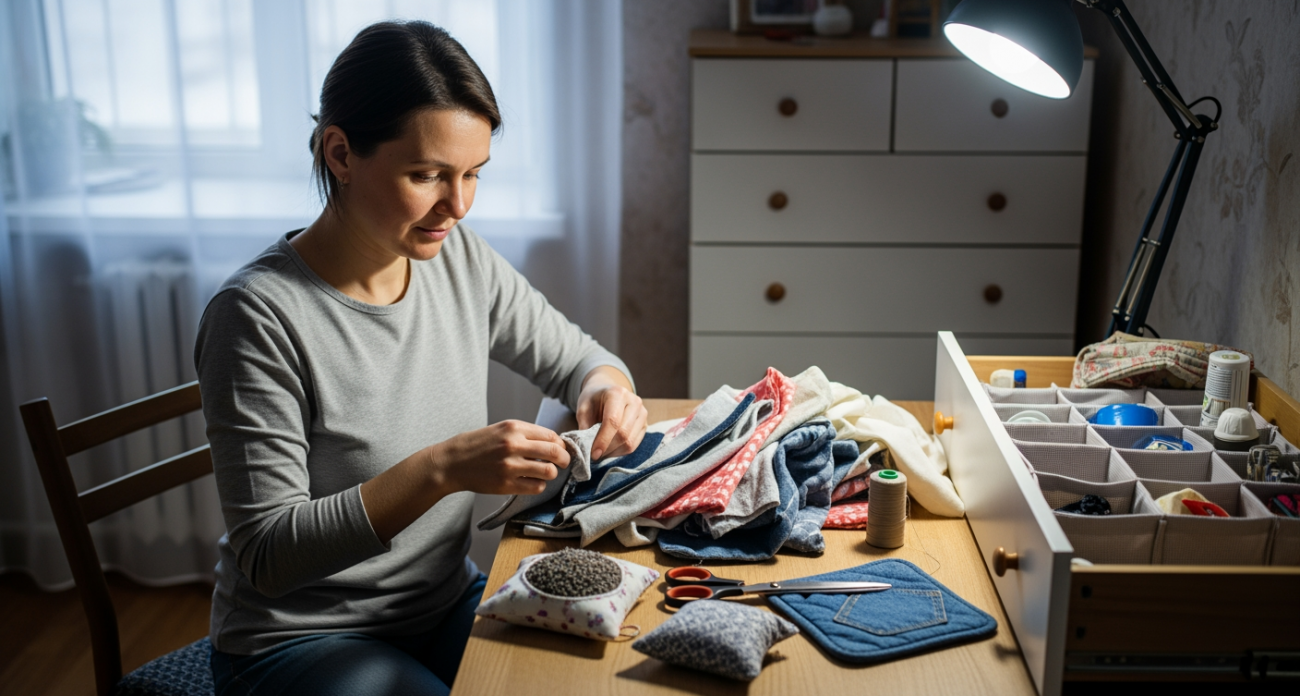 Вторая жизнь обрезков ткани: 5 домашних лайфхаков для превращения ненужных лоскутков в полезные мелочи
