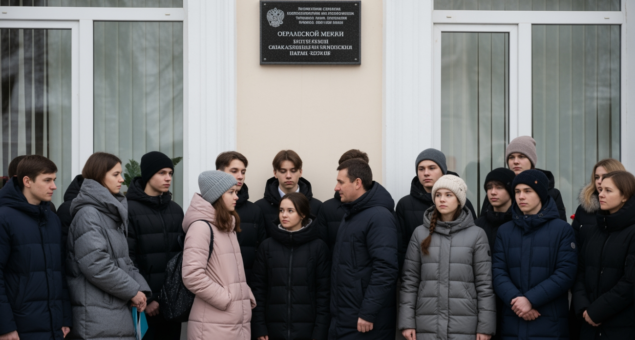 Третий герой 12-й школы: в Волжске открыли мемориал командиру, погибшему на Авдеевском направлении