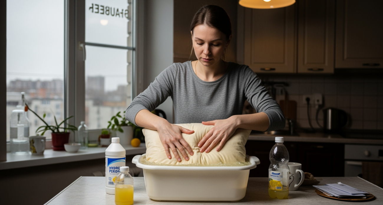 Желтые пятна на подушках исчезают за ночь благодаря копеечному средству из аптеки