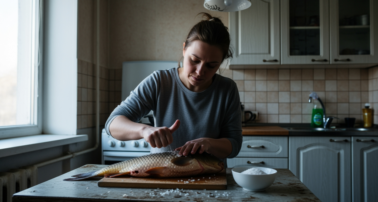 Забудьте про нож и кипяток: бабушкин секрет чистки рыбы голыми руками за минуту