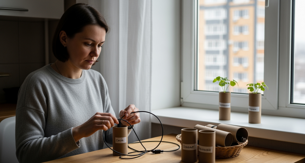 Втулки от туалетной бумаги превращаются в органайзеры и экономят деньги на покупке коробочек
