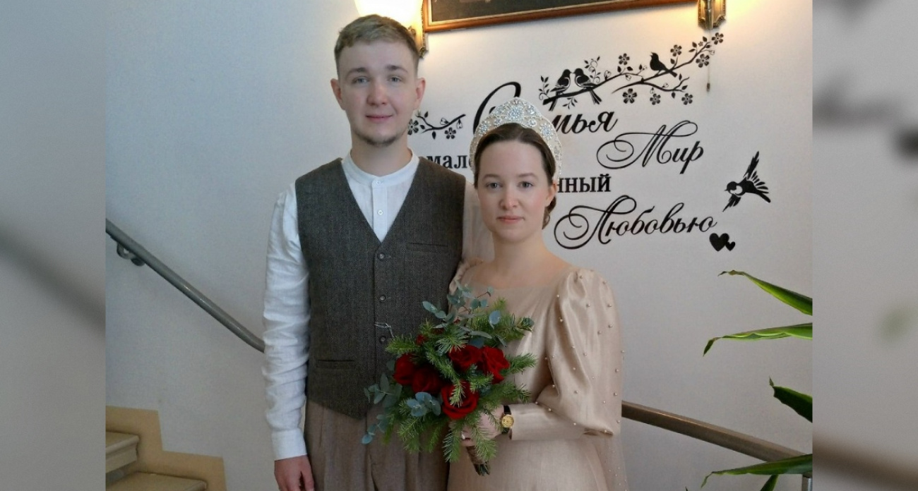 Необычную этносвадьбу сыграли молодожены в Медведевском районе