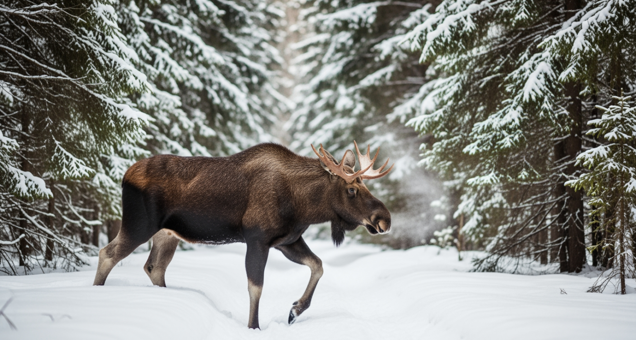 Критические сугробы превратили лосей Марий Эл в легкую добычу для волков