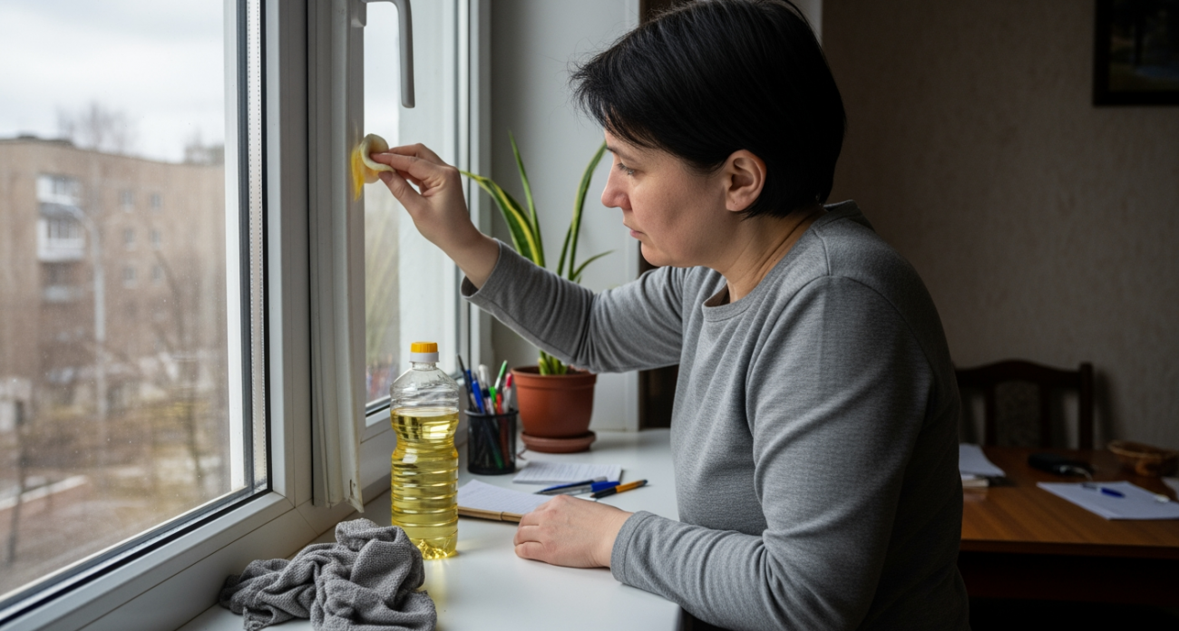 Рабочие научили соседку мыть окна подсолнечным маслом — теперь она делится секретом с нами