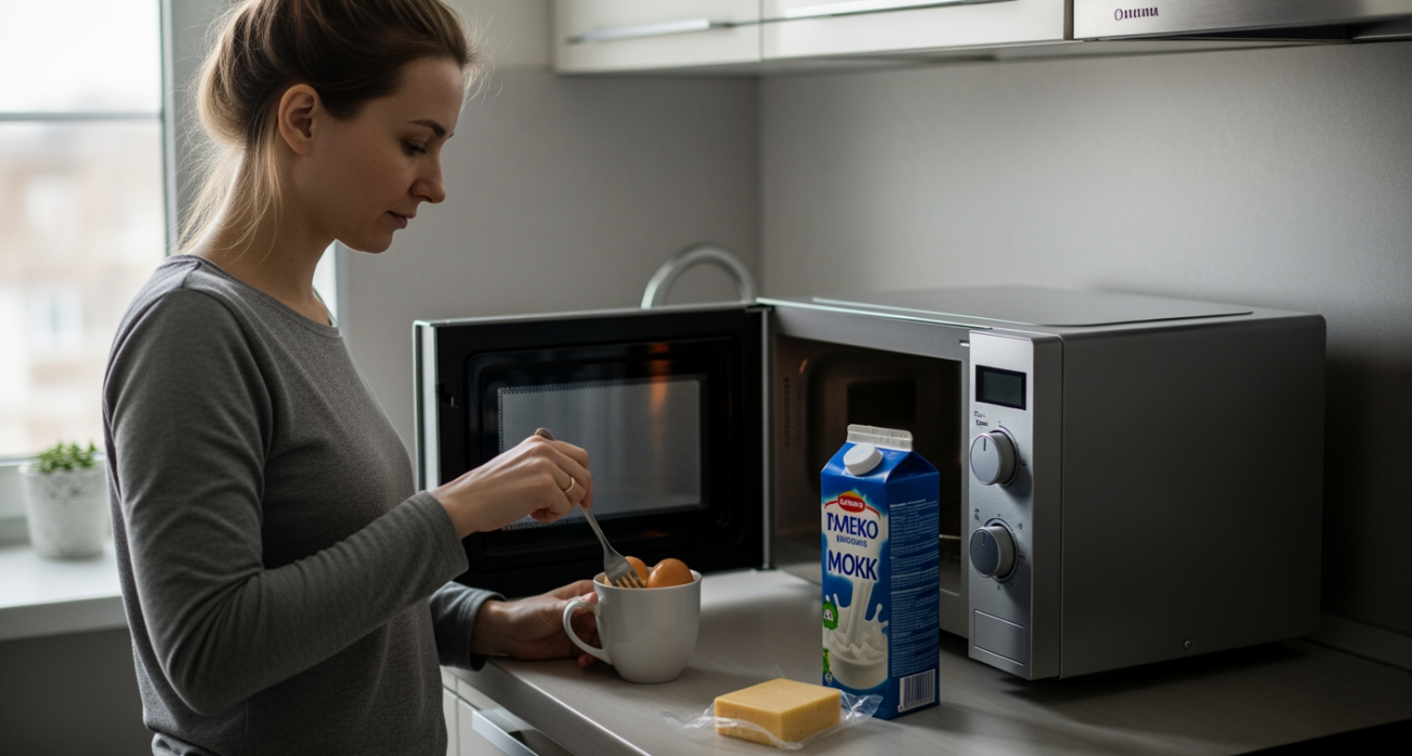 Забудьте про сковородку: показываю как за 2 минуты сделать пышный омлет прямо в кружке