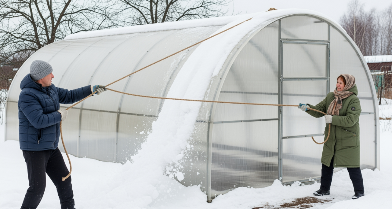 Дедовский способ растопить снег в теплице за ночь — соседи до сих пор не понимают как это работает