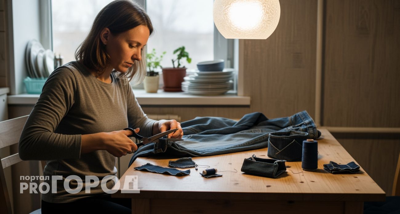Выбросить джинсы или сделать из них 7 нужных вещей для дома и сэкономить тысячи рублей