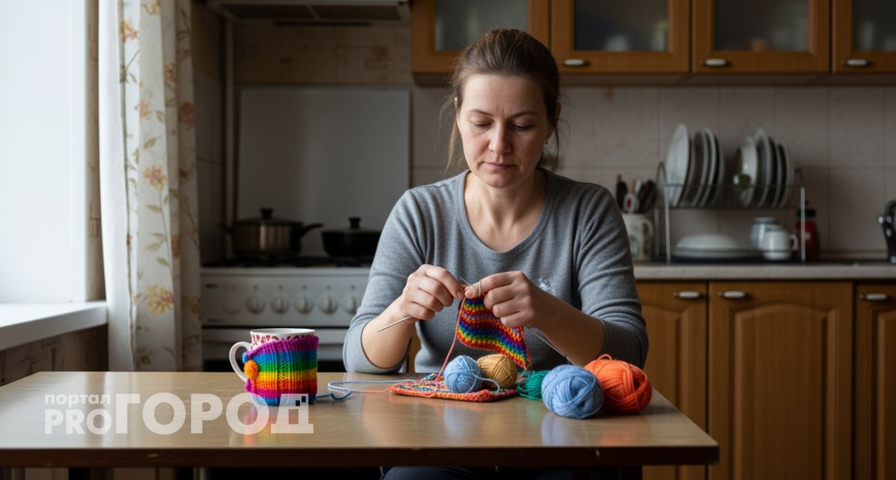 Вместо того чтобы выбрасывать клубочки пряжи делаю из них домашние штучки и трачу меньше денег