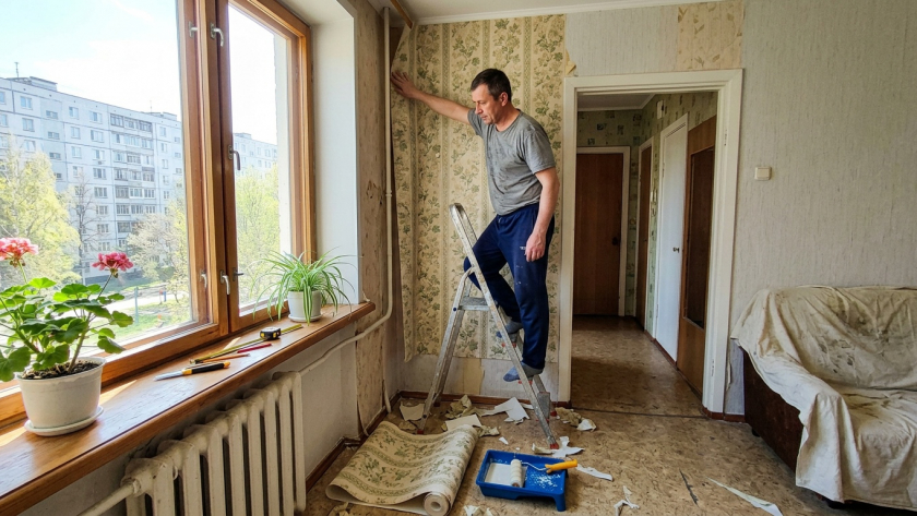 Отскребал бумажные обои часами, пока не узнал эту хитрость: теперь снимаю рулонами за 10 минут