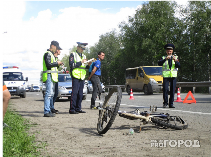 Водитель по невнимательности сбил колонну велосипедистов, ехавших из Йошкар-Олы