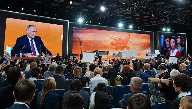 Какие вопросы задают Владимиру Путину на пресс-конференции?