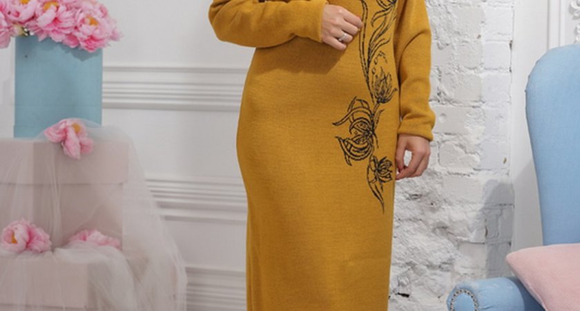 Модные вязаные платья 2018 года для йошкаролинок