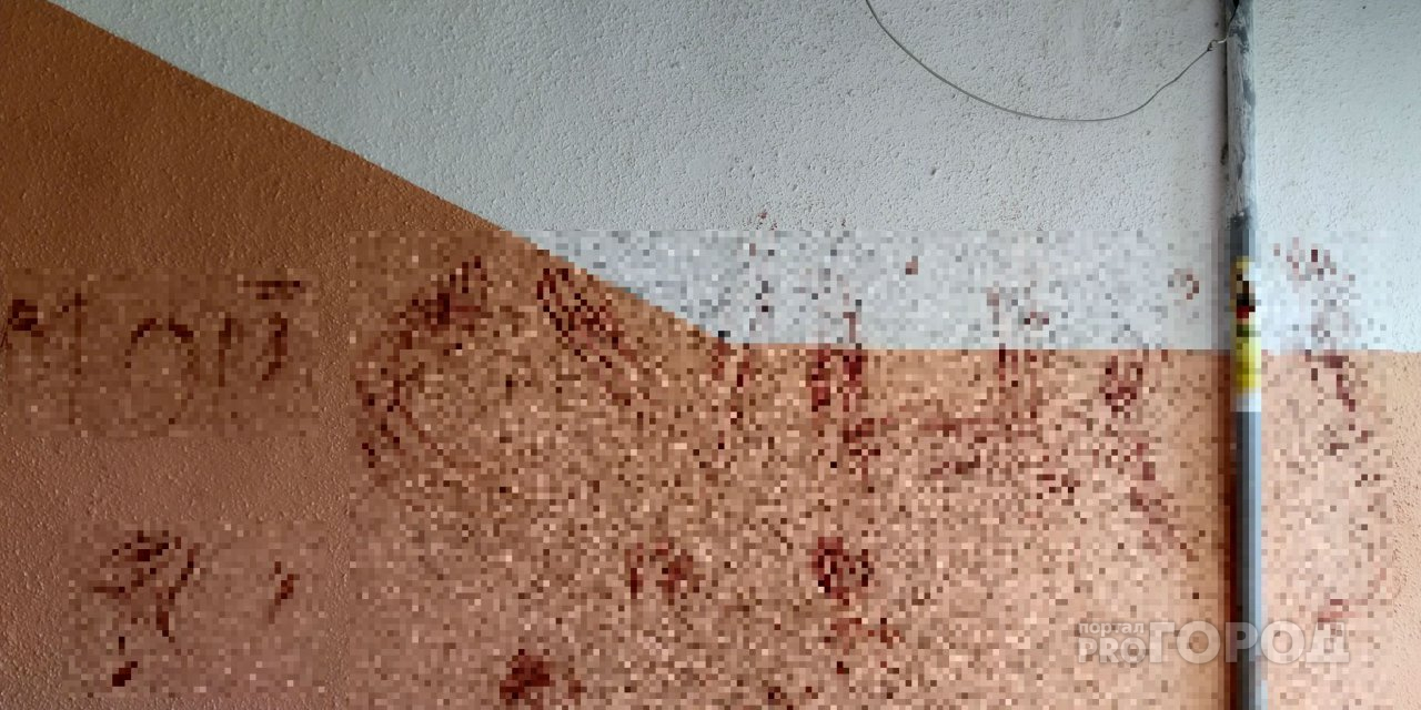 Раскрыта тайна кровавых надписей и разводов в подъезде Йошкар-Олы: женщина выпала из окна