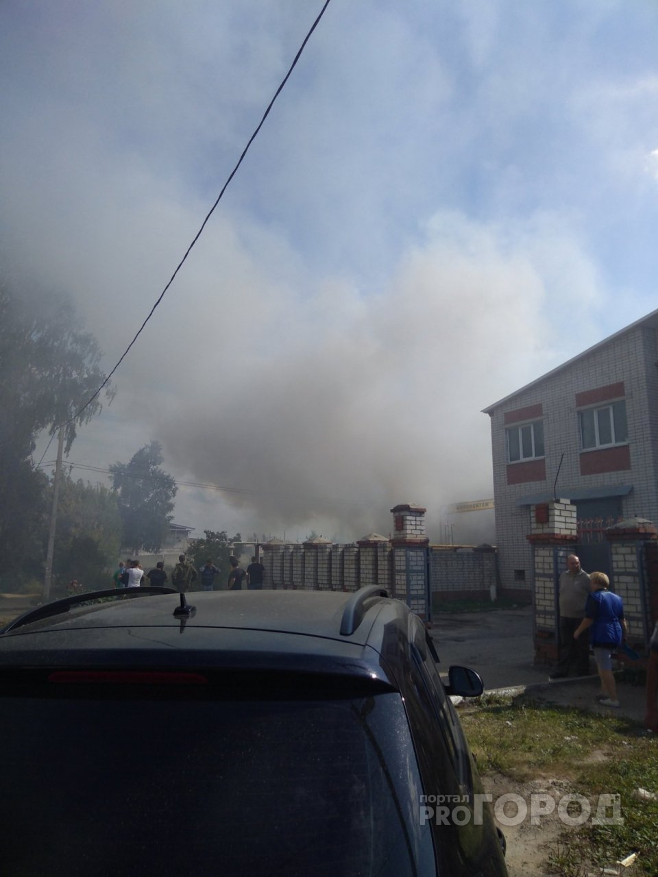 Крупный пожар в микрорайоне Йошкар-Олы Ширяйково