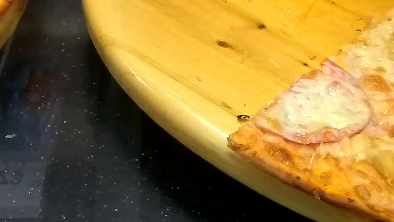 Йошкаролинка нашла таракана на пицце в супермаркете(ВИДЕО)