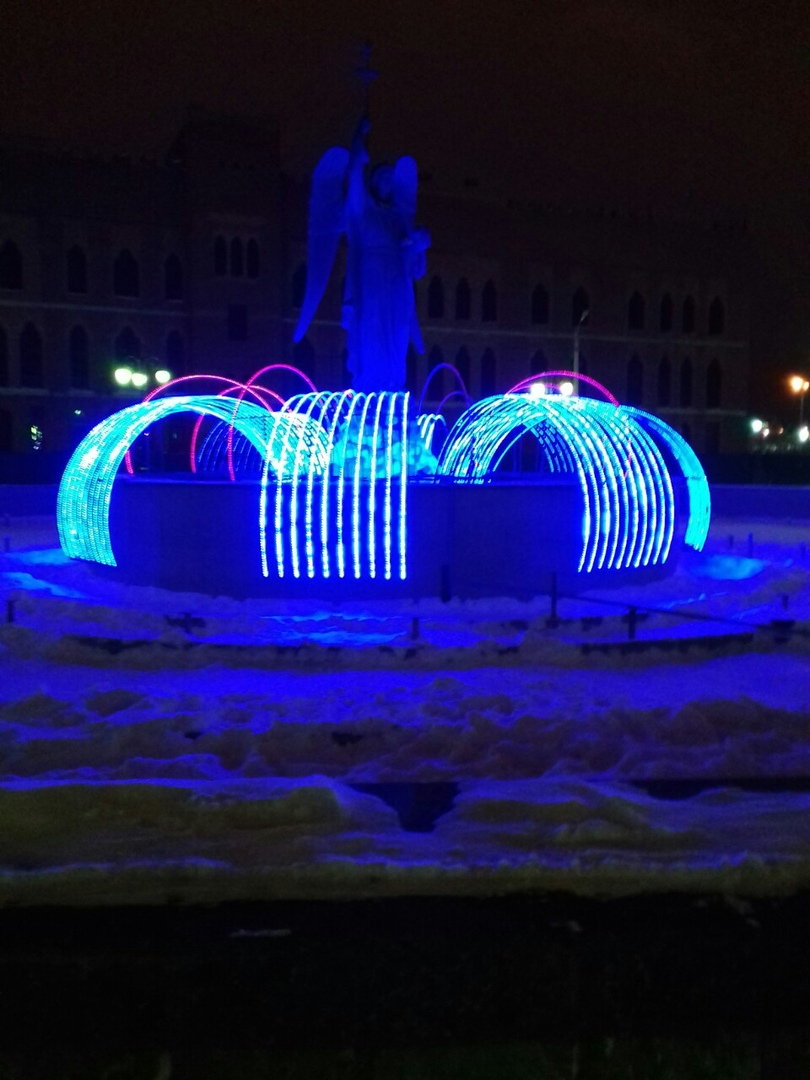 В центре Йошкар-Олы появился «зимний» фонтан
