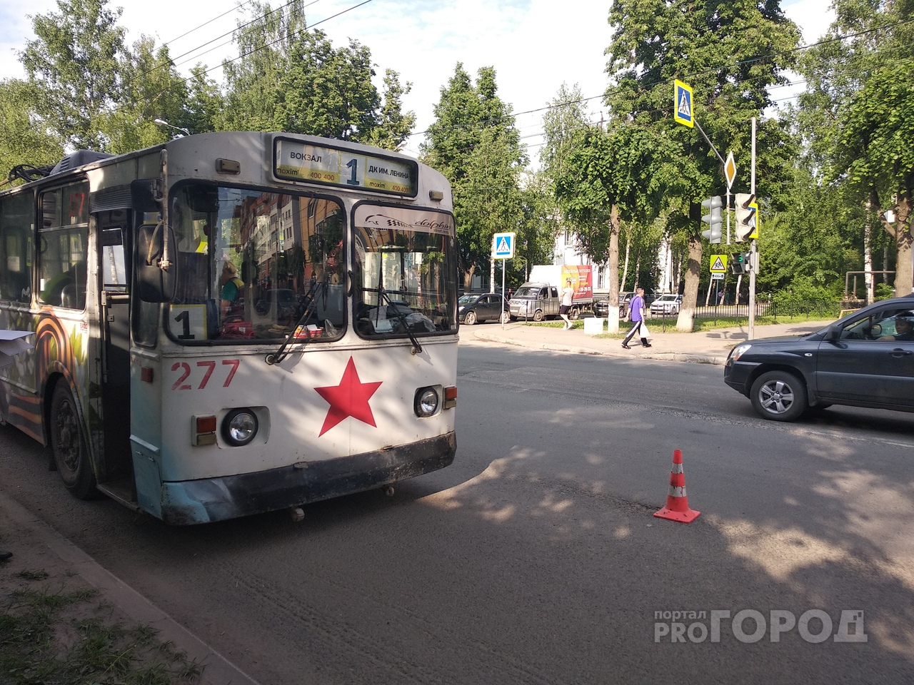 В ДТП на Первомайской в Йошкар-Оле пострадала пассажирка троллейбуса