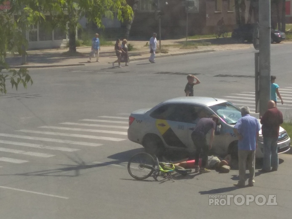 В Йошкар-Оле ищут свидетелей ДТП, где таксист сбил велосипедистку на «зебре»