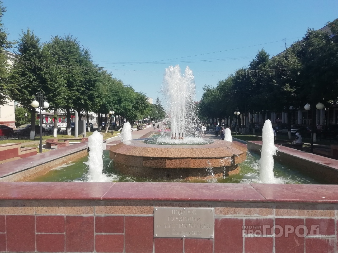 Семь уличных фонтанов снова заработали в Йошкар-Оле