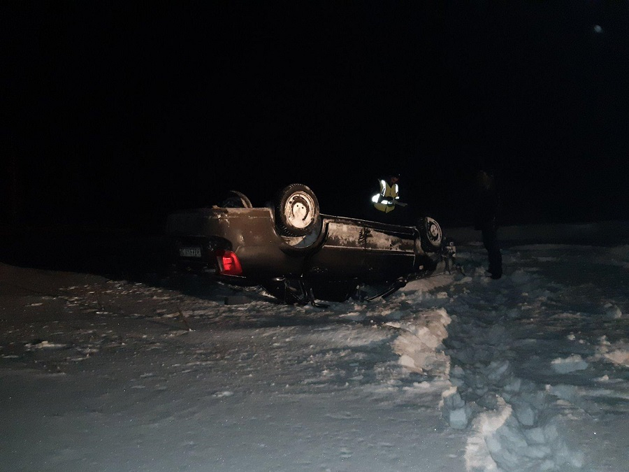 Пьяный водитель перевернул иномарку на Казанском тракте в Марий Эл
