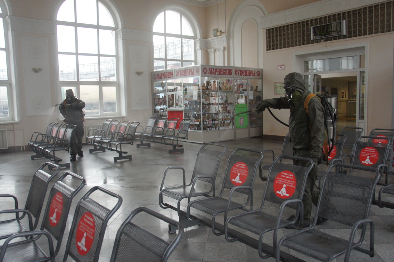 Йошкар-Олинский вокзал был продезинфицирован