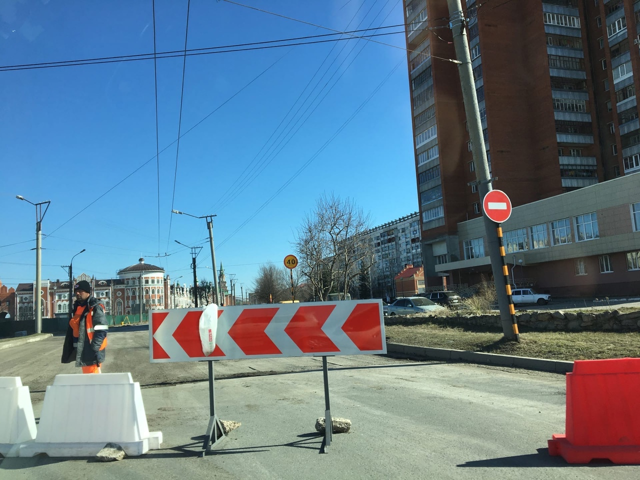 В Йошкар-Оле продлили перекрытие дорог на Эшкинина и Советской