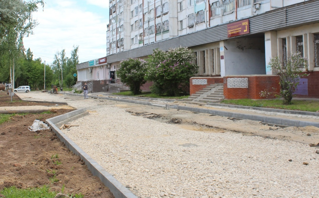 В Йошкар-Оле обновили тротуары на улице Эшкинина