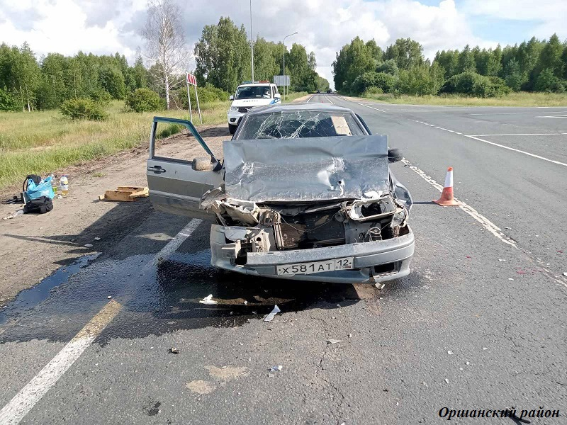 В Марий Эл восемнадцатилетний водитель «четырки» столкнулся с грузовиком