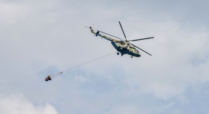 Вертолет Министерства обороны задействован в тушении торфяников в Марий Эл