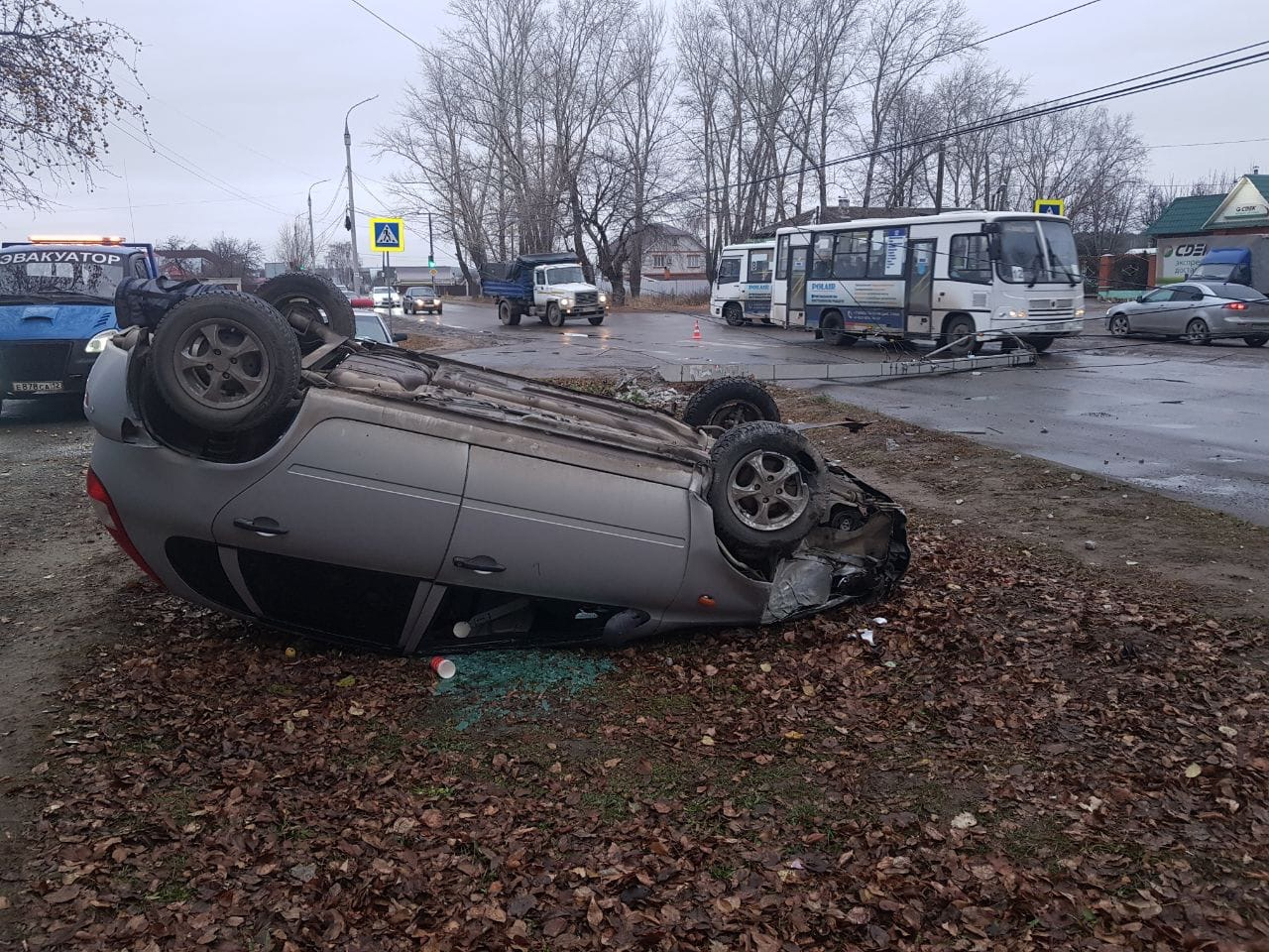 В Марий Эл водитель опрокинул свою машину