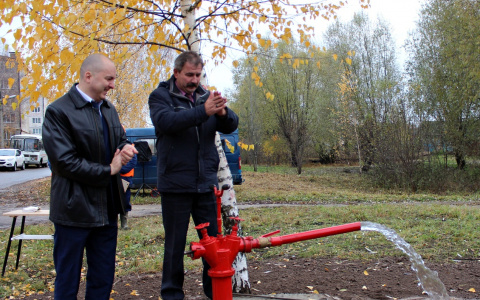 Мэр Йошкар-Олы официально открыл новый водопровод в Савино
