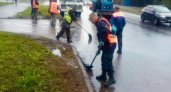 В Йошкар-Оле с залитых дождем улиц убирают голубиный помет и грязь