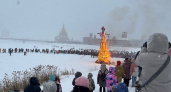 В Йошкар-Оле в зоне реки Кокшага йошкаролинцы сожгли Масленицу