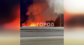В МЧС рассказали, что горело ярким пламенем вдоль дороги у Казанского тракта