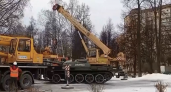 Танк Т-55 увезли из Парка Победы в Йошкар-Оле