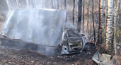 УАЗ врезался в дерево и загорелся на трассе «Вятка» в Марий Эл