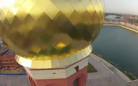 В Йошкар-Оле в купол церкви врезался квадрокоптер (видео)