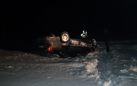 Пьяный водитель перевернул иномарку на Казанском тракте в Марий Эл