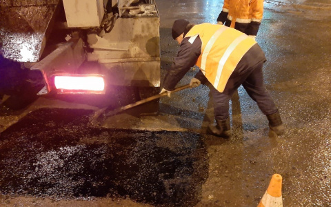 В Йошкар-Оле дорожники за ночь отремонтировали восемь улиц