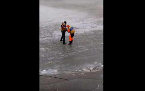 Отчаянный маневр: в Йошкар-Оле спасатели дважды вытаскивали мужчину из Кокшаги