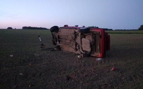 В Марий Эл иномарка оказалась в кювете: водитель был пьян