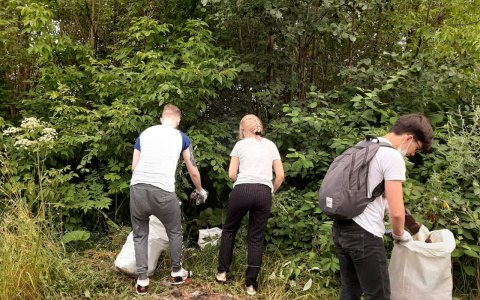 В Йошкар-Оле с берега Кокшаги убрали двадцать пять мешков мусора