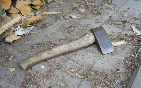 Из двери торчал топор: жильцы винят коллекторов