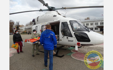 В Марий Эл медицинский вертолет экстренно перевез уже 18 тяжелых пациентов