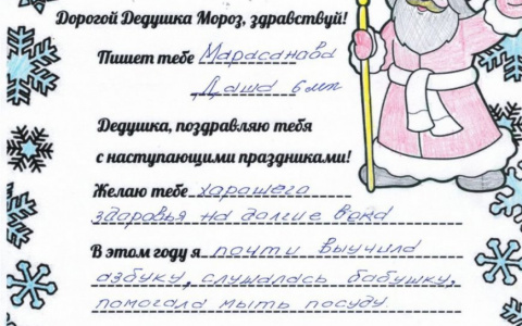 "Я слушалась бабушку и почти выучила азбуку": дети из интерната прислали письма для Деда Мороза