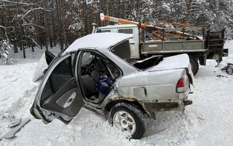 Утром девушка за рулем выехала на встречку и погибла в столкновении с грузовиком